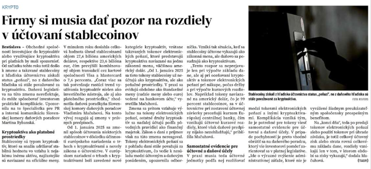 Téma o stablecoinoch zaujala médiá